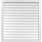 Ekena Millwork Vertical Surface Mount PVC Gable Vnt: Non-Functional, w/2"W x 1-1/2"H, Brickmould Frame, 40"W x 42"H GVPVE40X4202SN - alternate 1